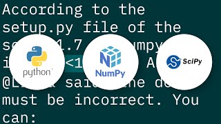 Resolve warning "A NumPy version =1.16.5 and 1.23.0 is required for this version of SciPy"?