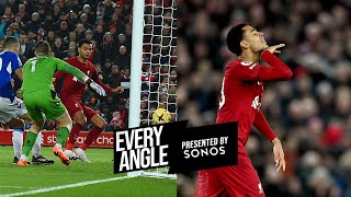 EVERY ANGLE of Cody Gakpo's first goal for Liverpool