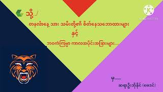 တနင်္လာတို့အကြောင်းအကျဥ်း #ဆရာဦးဘိုနိုင်(ဗေဒင်)