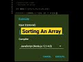 sorting an array | javascript tutorial #shorts #html #javascript