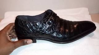 Mezlan Crocodile or Alligator Shoe Review. Monk Strap. Tourbillon Venom Invicta Watch N Shoes