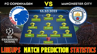 Copenhagen vs Manchester City Lineups, Match Prediction and Statistics | UEFA Champions League Table