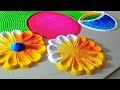 easy diwali rangoli in 5 minutes happy diwali rangoli using comb diya rangoli diwali rangoli