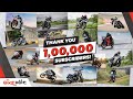 100,000 Subscribers! | Best Motorcycle & Scooter Reviews, and Detailed Insights At BikeWale