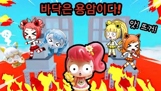 [로블록스] [알쏭달쏭 캐치티니핑] [라랑이] 🔥앗! 뜨거!! 용암이 차오르고 있어! 높은 곳으로 올라가야 해요!!😱 / 라라박스