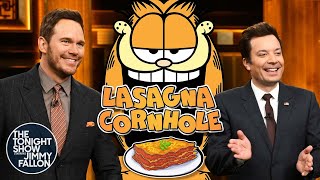Lasagna Cornhole with Chris Pratt | The Tonight Show Starring Jimmy Fallon