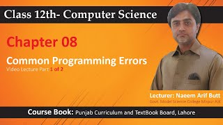 ICS Part-2 Chapter 8 Topic Common Programming Errors 1/2