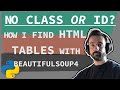 How I always get the right table when web scraping with Python