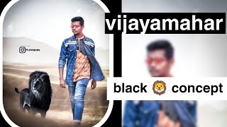 Vijaya mahar black lion 🦁 concept editing tutorial||PK photography||taukeer editz
