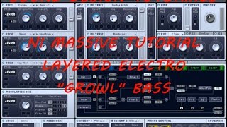 NI Massive Tutorial - Layered Electro "Growl" Bass