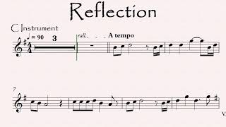 Reflection Flute Play along Sheet Music