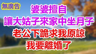 婆婆擅自让大姑子来家中坐月子，老公下跪求我原谅，我要离婚了。#為人處世#生活經驗#情感故事#晚年哲理#中老年心語#孝顺#儿女#讀書#養生#淺談人生#養老#真實故事#兒女的故事#有聲書