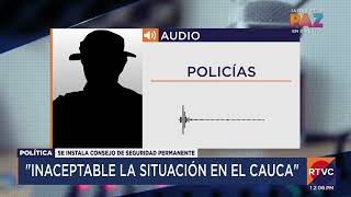 Petro ordenó instalar Consejo de Seguridad permanente en el Cauca | RTVC Noticias