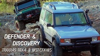 Land Rover Day | Discovery \u0026 Defender | MST CFX WS \u0026 Traxxas TRX4 | Control 2 Cars at the same time