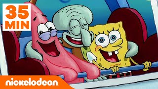 Bob Esponja | 35 min de Calamardo siendo el más AMABLE | Nickelodeon en Español