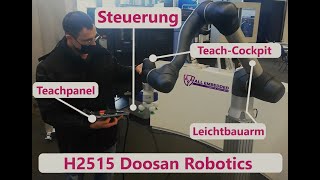 Cobot h2515 doosan robotics | Traglast 25kg | 1,5m Reichweite | Hohe Sicherheit | palettieren \u0026 mehr