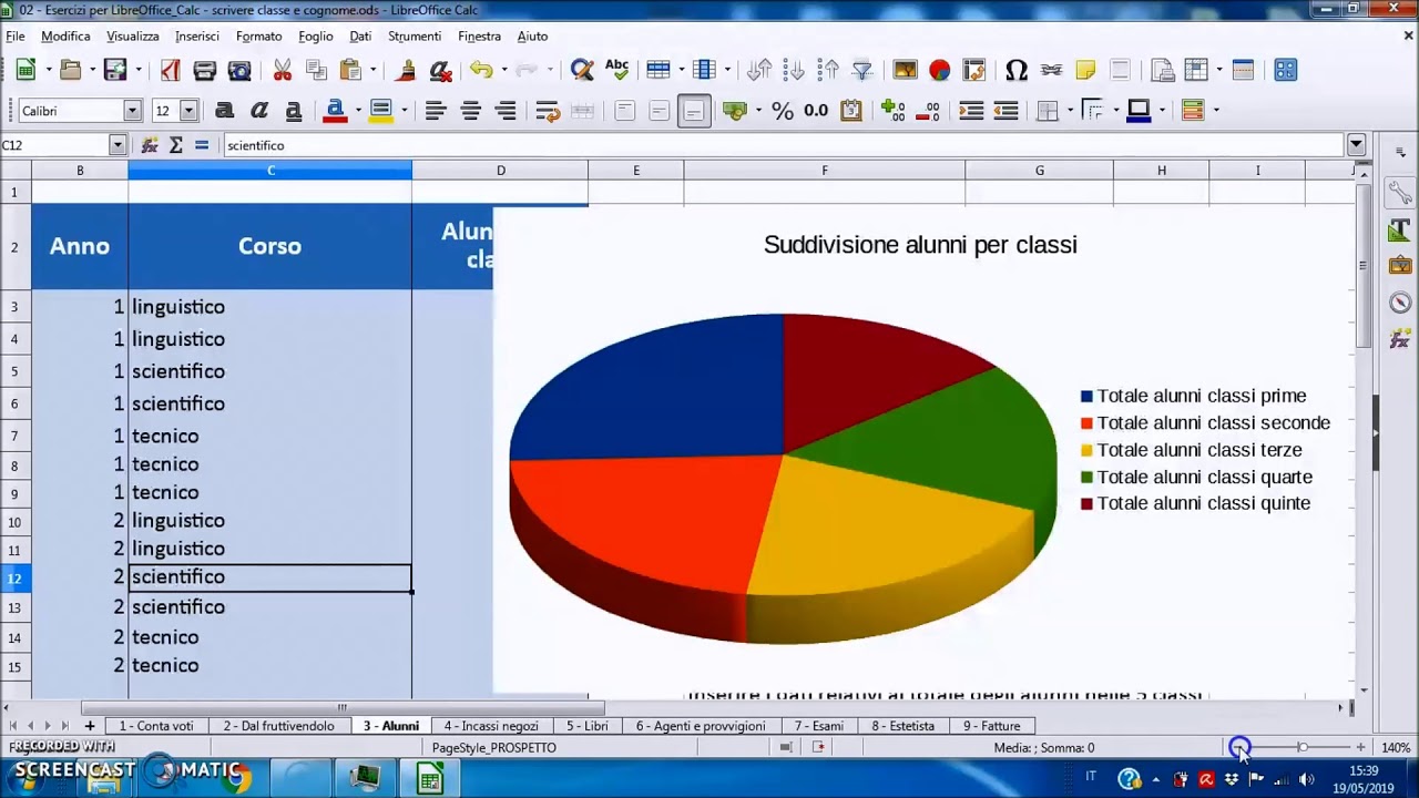 Esercizi Sui Fogli Di Calcolo (Excel, Calc) - YouTube