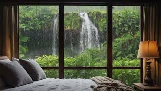 Enjoy waterfalls and raindrops to relax