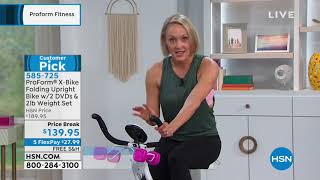ProForm XBike with 2 lb. Weight Set   2 Workout DVDs