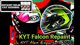 Repaint helm full face KYT Falcon ala KYT Aleix Espargaro 2021