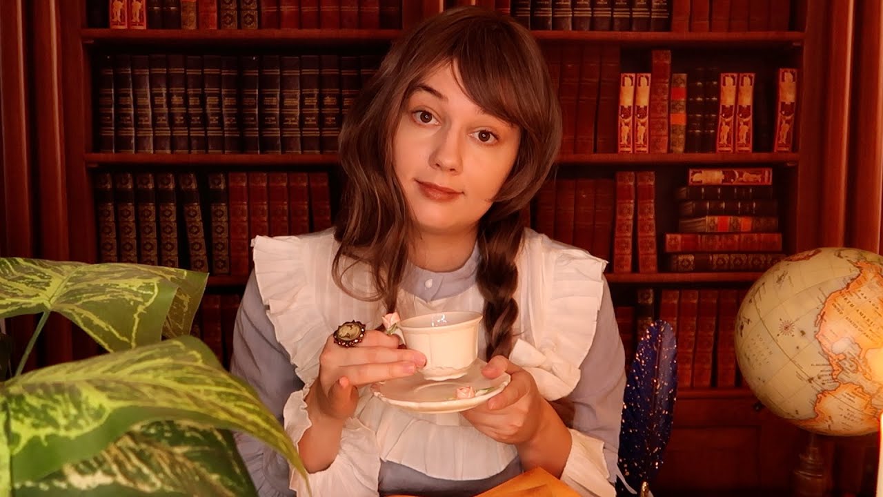 π― ASMR COZY SLEEPY VICTORIAN LIBRARY IN A RAINSTORM ☕ Perfect for Background Listening