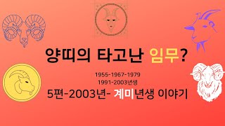 양띠 2003년생-1943년생-계미년생의 타고난 재능-임무는? 계미년이란?세상에 갖고 태어나는 특별한 달란트는?