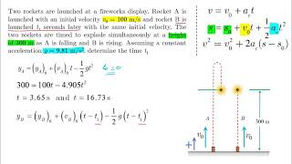 Constant acceleration - Problem 3 - Dynamics Tutorial