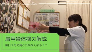 【神戸 鍼灸 肩こり】毎日1分で肩こりがなくなる⁉肩甲骨体操の解説