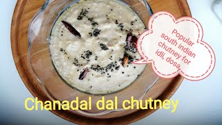 Roasted chana dal chutney : easy chana dal chutney for dosa, idli : #chanadalchutney : #dosachutney