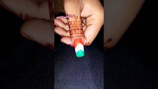 Tricolour nail art for independence day 2023 #naildesigns  #nailart #indian #shorts #trending