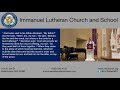 Immanuel Lutheran Church - 02-21-2021 Service