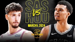 San Antonio Spurs vs Houston Rockets  Game Highlights | March 5, 2024 | FreeDawk