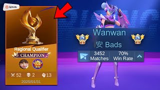 WHEN GLOBAL WANWAN PLAY IN SOLO REGIONAL FINAL MLBB RISING LEAGUE!! (ez champ?!)