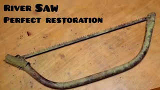 Rusty Antique Saw Restoration Found At The Bottom Of The River