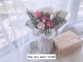 how to make handtied bouquet with wrapping 螺旋花束示範