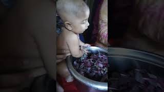 তুবা যখন আম্মু কাজে সাহায্য করে #baby