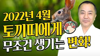 [2022년 토끼띠운세] 4월 토끼띠에게 무조건 일어나는 큰 변화 (36세 48세 60세 24세 4월달 토끼띠운세) 성남점집 일월성신