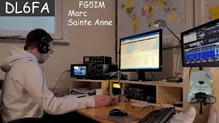 CW DX QSO DL6FA with FG5IM 7200km to Guadeloupe Morse basic Telegrafie 25WPM DOK F38 Begali Janus