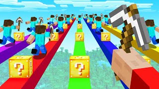 Minecraft Ultimate Lucky Block Race! (vs Noobs)