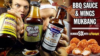 Blue-Ribbon BBQ Sauces with Wingstop Wings | Mukbang Monday