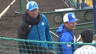 サイレントK・石井裕也との久々の再会にビックリするも嬉しそうな森野コーチ (2023/02/21)