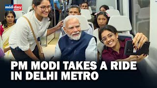 PM Modi’s Birthday: PM Modi takes a metro ride on his birthday, co-passengers click selfies