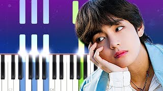 BTS V - Winter Bear  (Piano Tutorial)