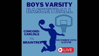 Basketball Adams Holiday Tournament Championship  Concord-Carlisle vs Braintree 12/29/24 6pm