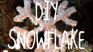 DIY Glitter Snowflake Ornament!