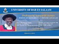 PROFESSORIAL INAUGURAL LECTURE OF PROF. FELIX CHAMI.