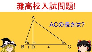 【面白い数学の問題】｢灘高校入試に挑戦！｣あなたなら補助線をどこに引く？【ゆっくり解説】