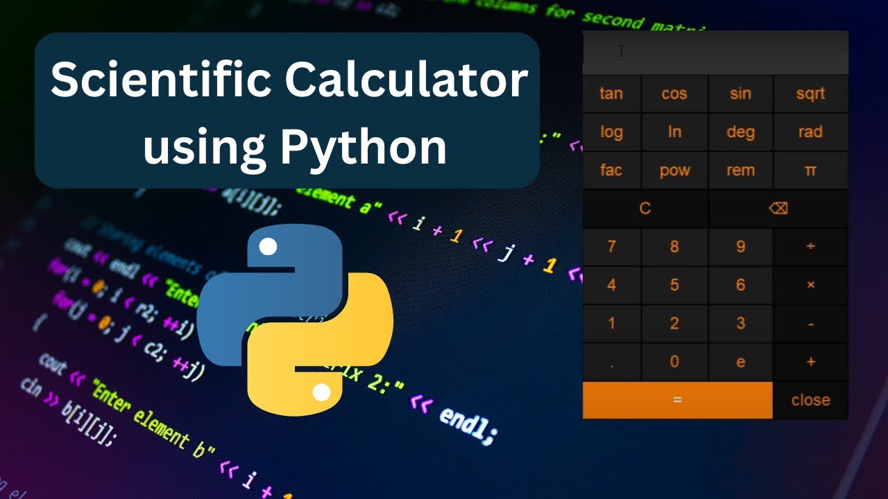 How To Make A Scientific Calculator In Python Using Tkinter And Python ...