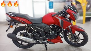Tvs Apache Rtr 160 2v Matt Red Colour Bs6 Fi Abs Walk Around In 4k