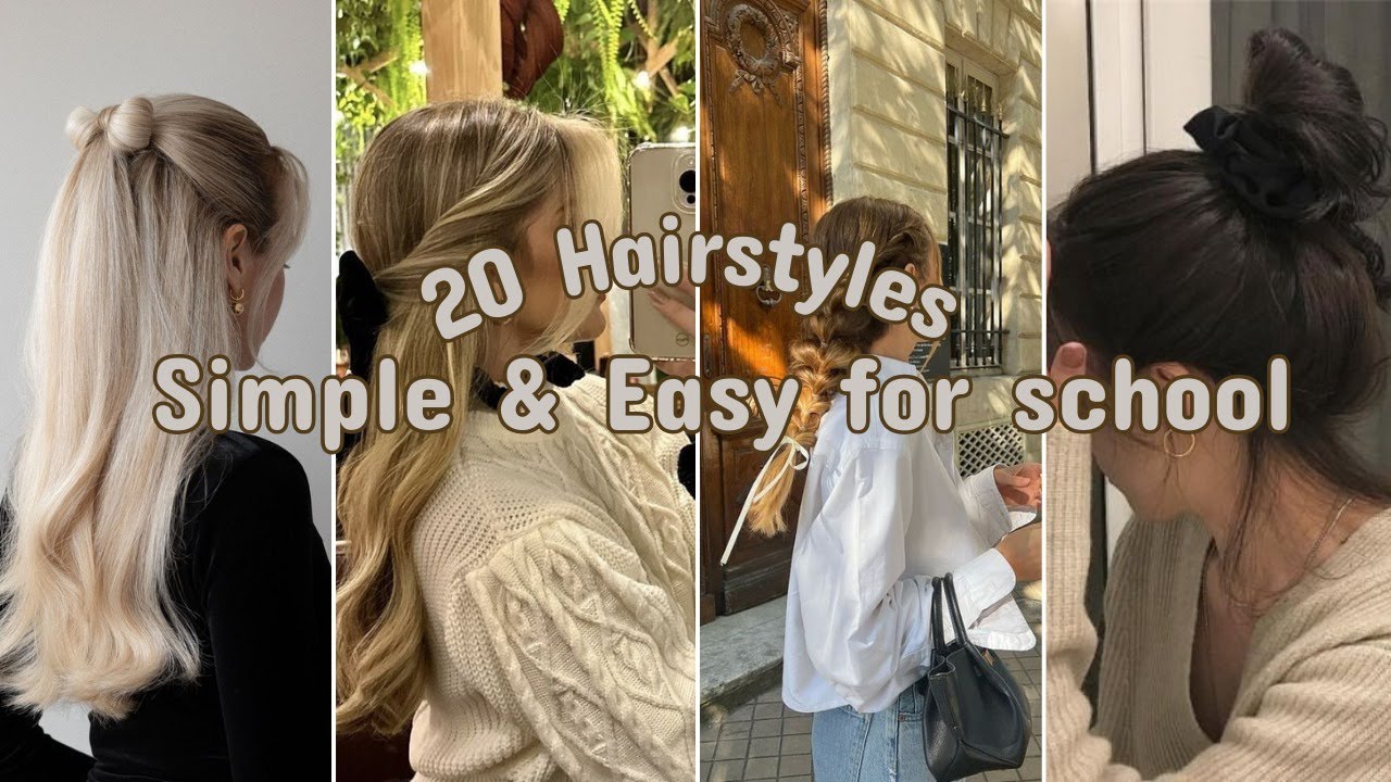 20 Simple And Cute Hairstyles For School ï ž Ii Back To School Youtube